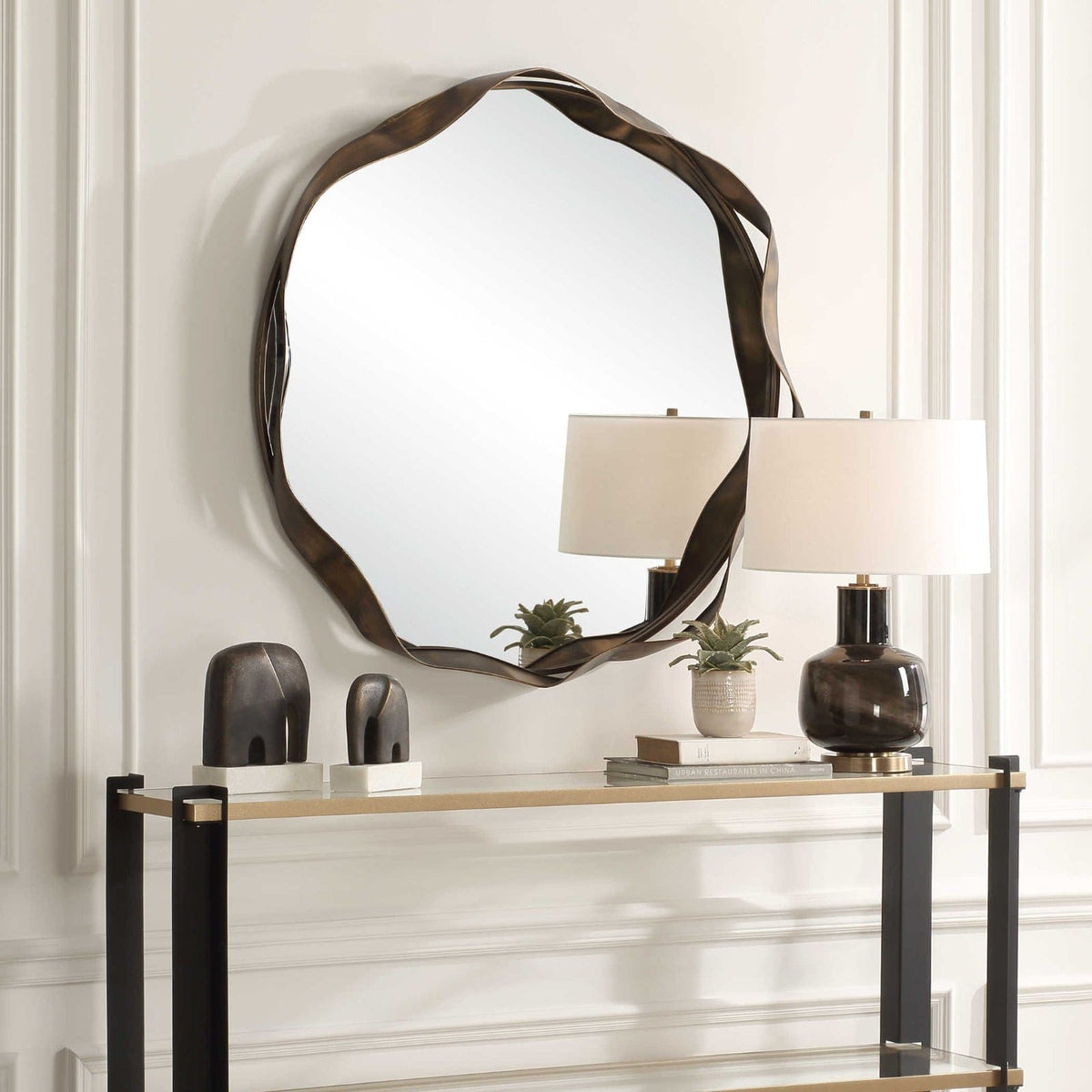Uttermost Mirrors Catch The Wave Round Mirror House of Isabella UK
