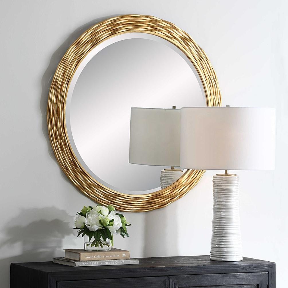 Uttermost Mirrors Celeste Gold Round Mirror House of Isabella UK