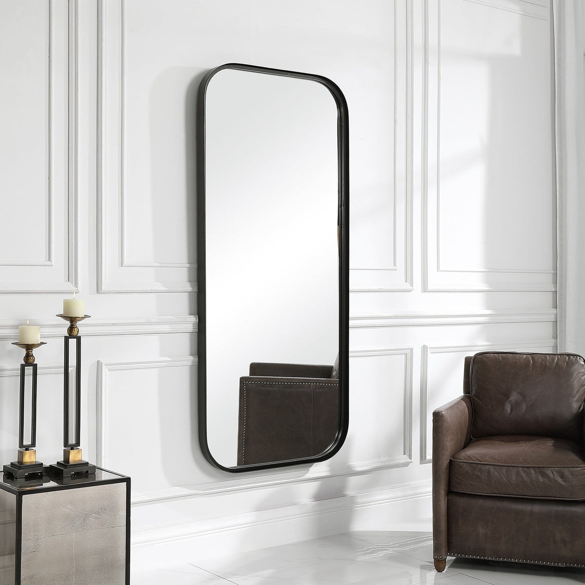Uttermost Mirrors Concord Black Tall Iron Mirror House of Isabella UK