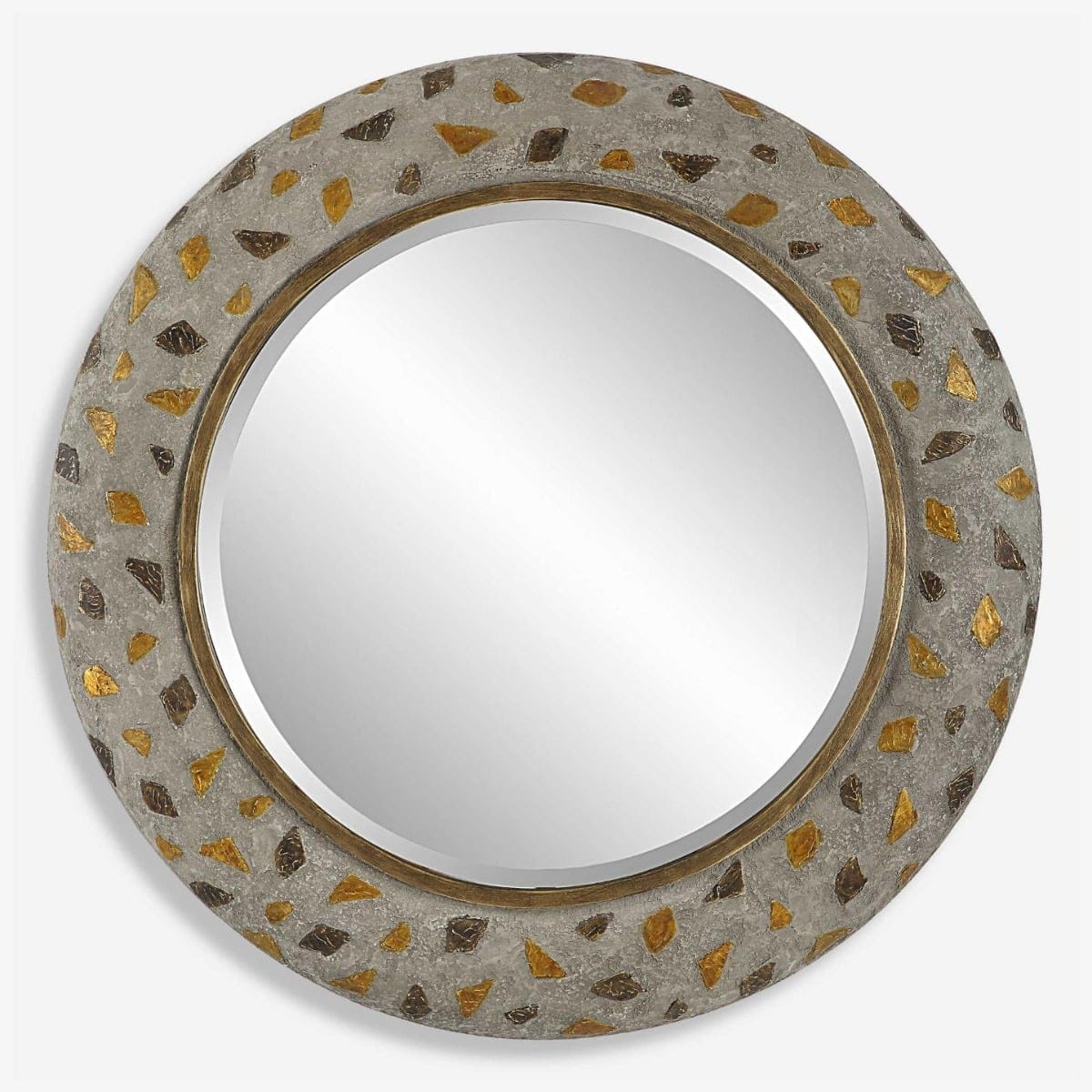 Uttermost Mirrors Copper Terrazzo Round Mirror House of Isabella UK