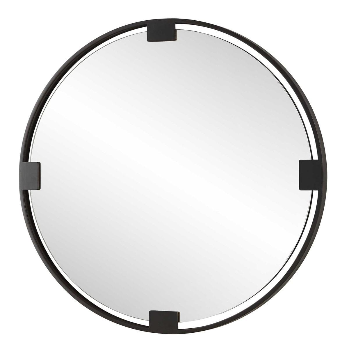 Uttermost Mirrors Cornelia Black Round Mirror House of Isabella UK
