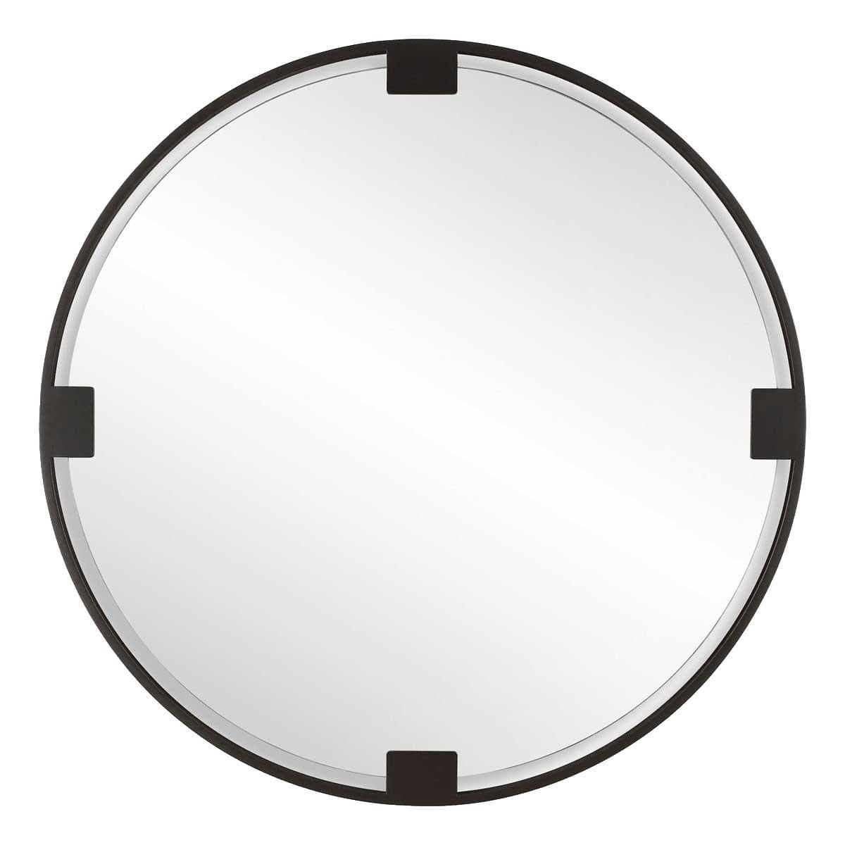 Uttermost Mirrors Cornelia Black Round Mirror House of Isabella UK