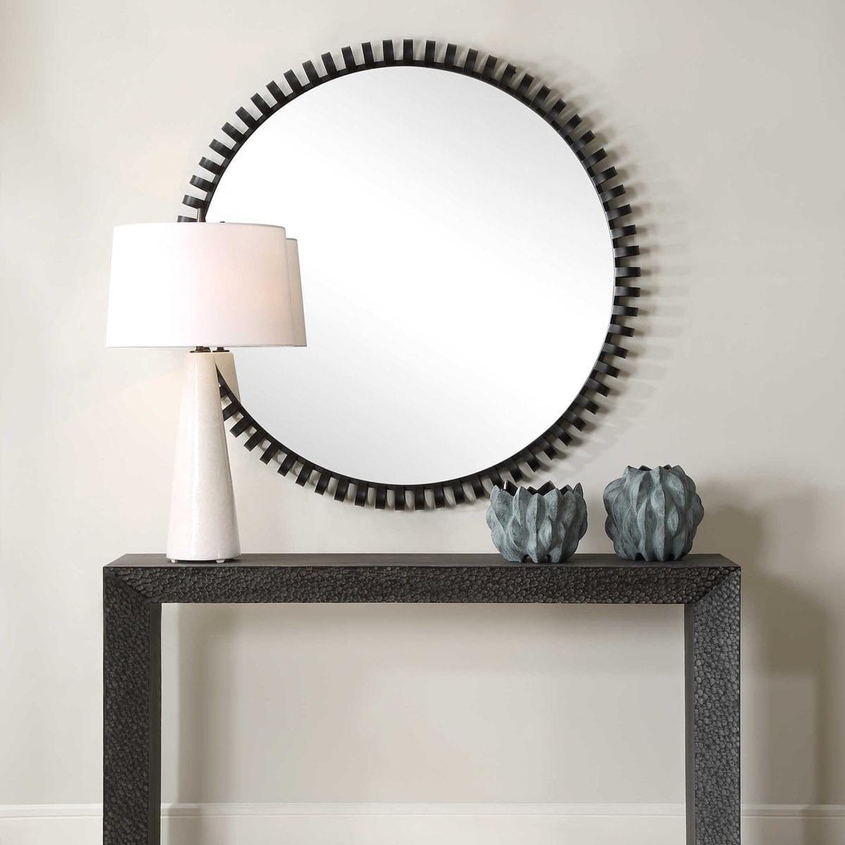 Uttermost Mirrors Corona Modern Round Mirror House of Isabella UK