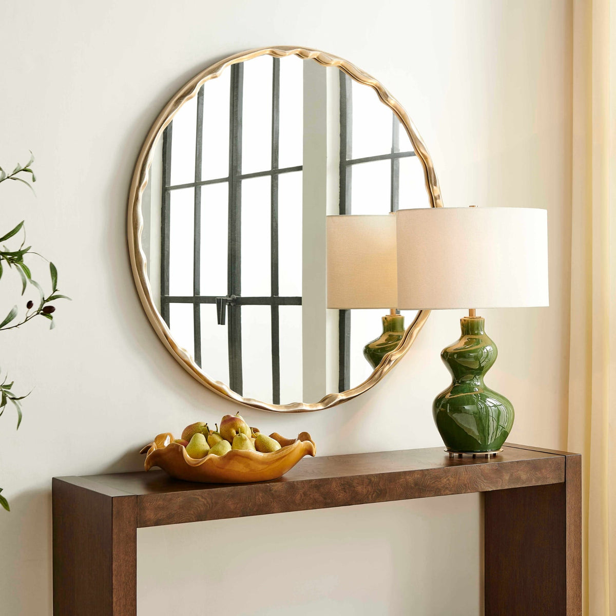 Uttermost Mirrors Crinkle Round Mirror House of Isabella UK