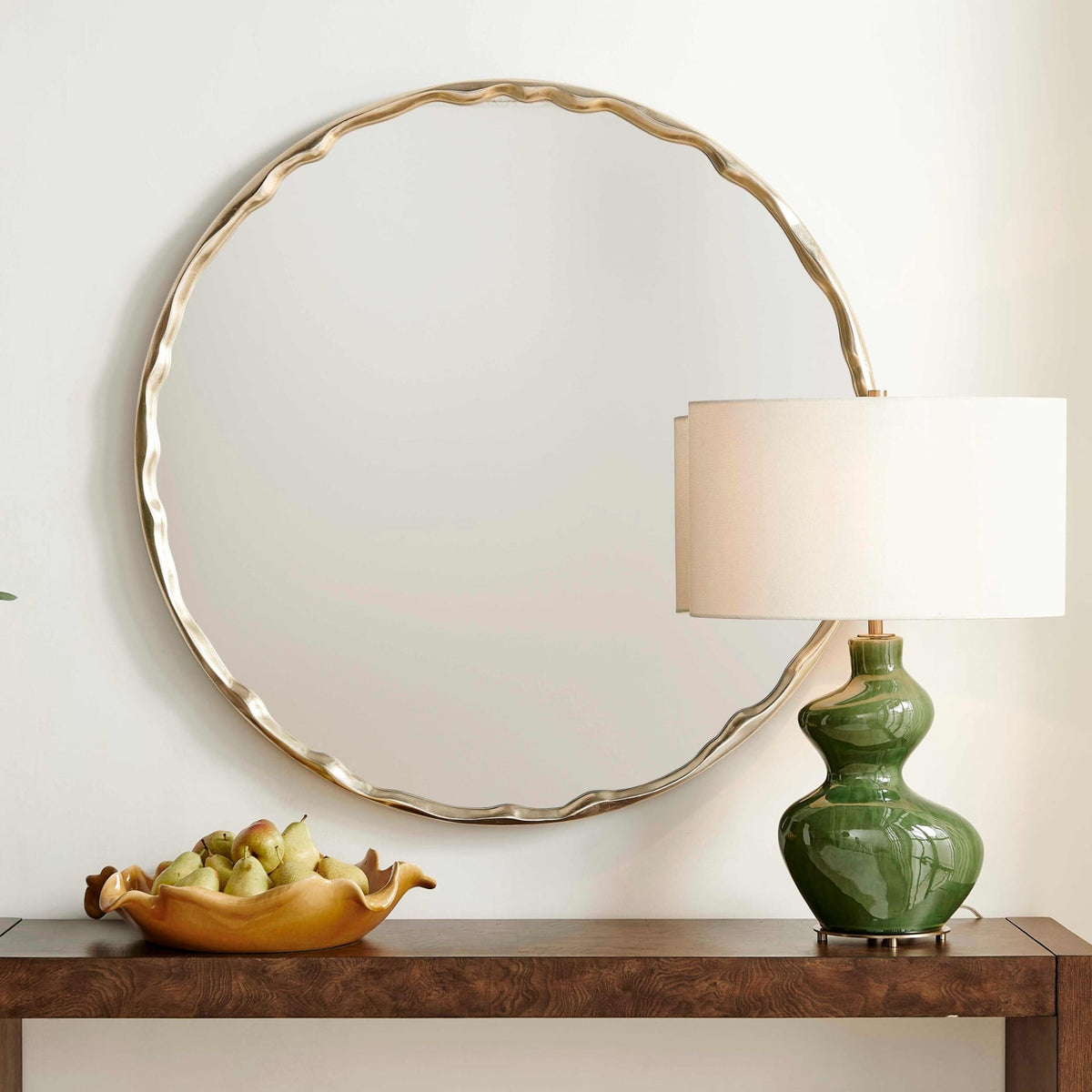 Uttermost Mirrors Crinkle Round Mirror House of Isabella UK