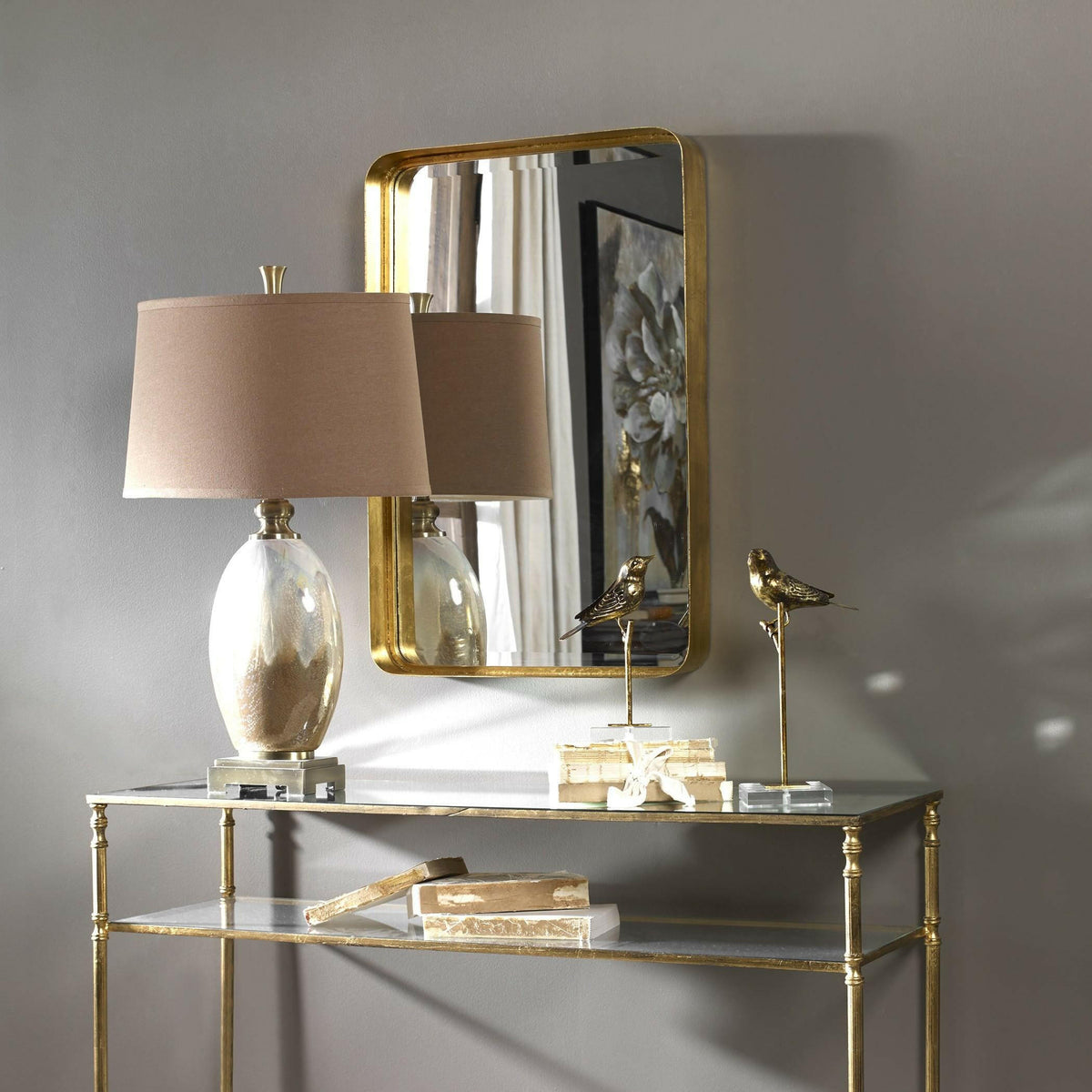 Crofton Antique Gold Mirror.