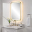 Uttermost Mirrors Crofton Lighted Brass Vanity Mirror House of Isabella UK