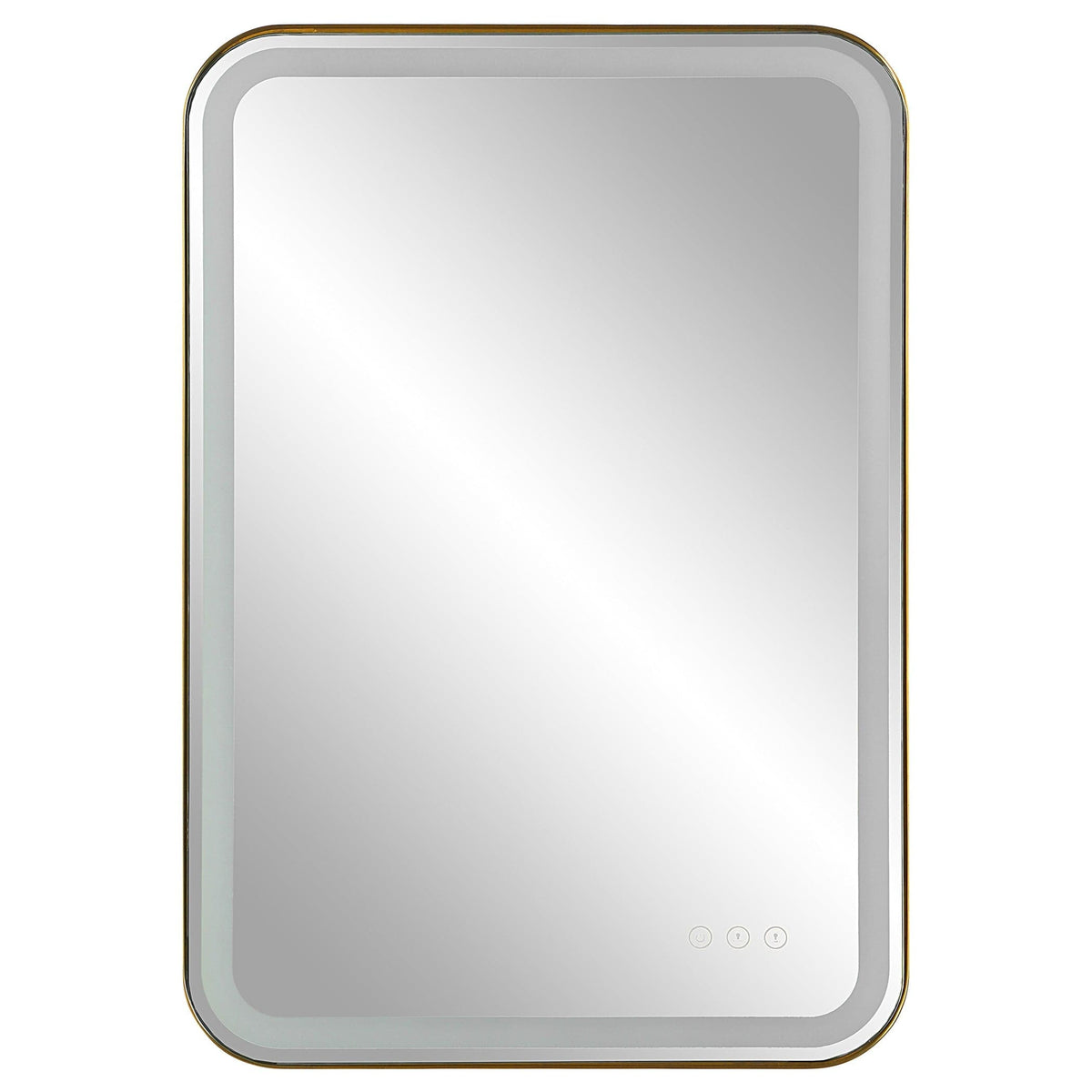 Uttermost Mirrors Crofton Lighted Brass Vanity Mirror House of Isabella UK