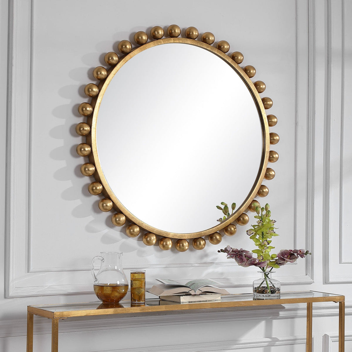 Uttermost Mirrors Cyra Gold Round Mirror House of Isabella UK