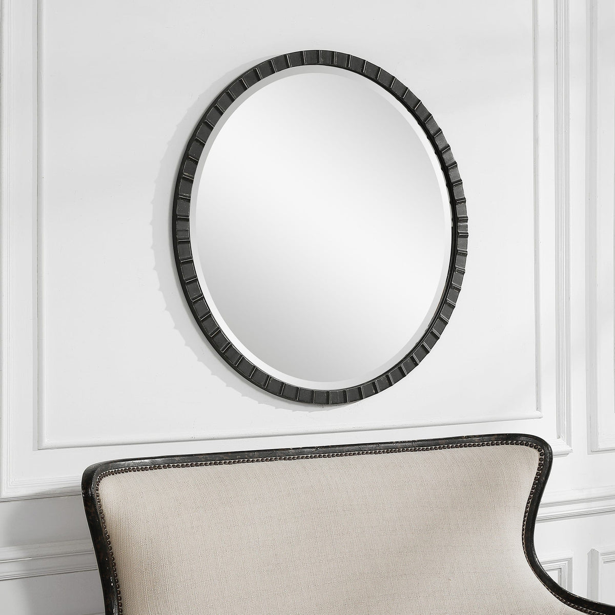 Uttermost Mirrors Dandridge Round Industrial Mirror House of Isabella UK