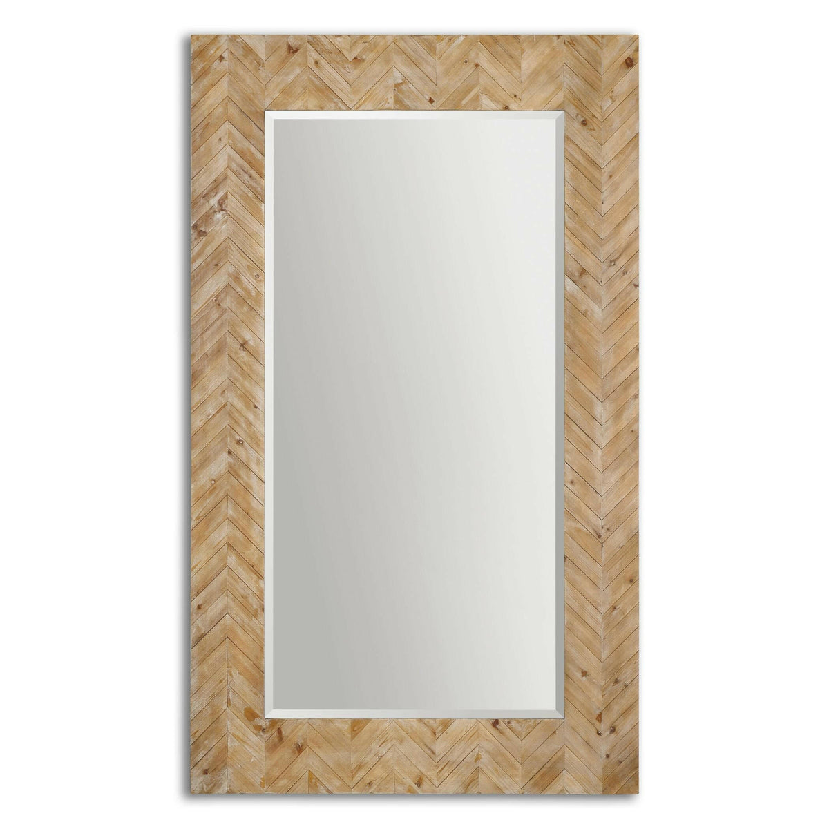 Demetria Oversized Wooden Mirror.