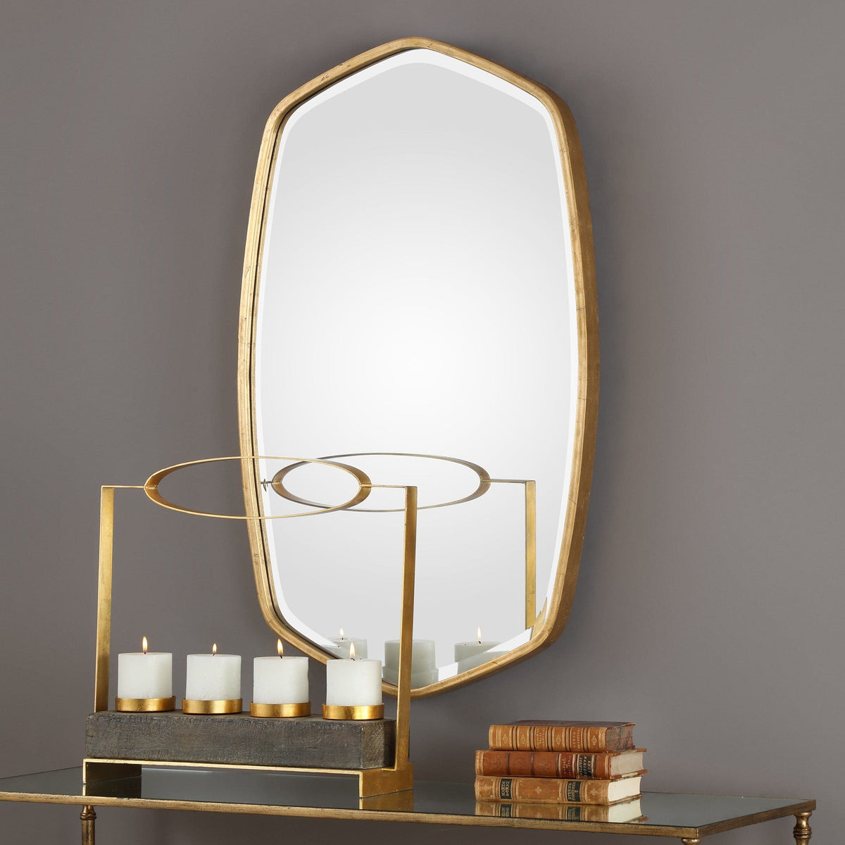 Uttermost Mirrors Duronia Antiqued Gold Mirror House of Isabella UK