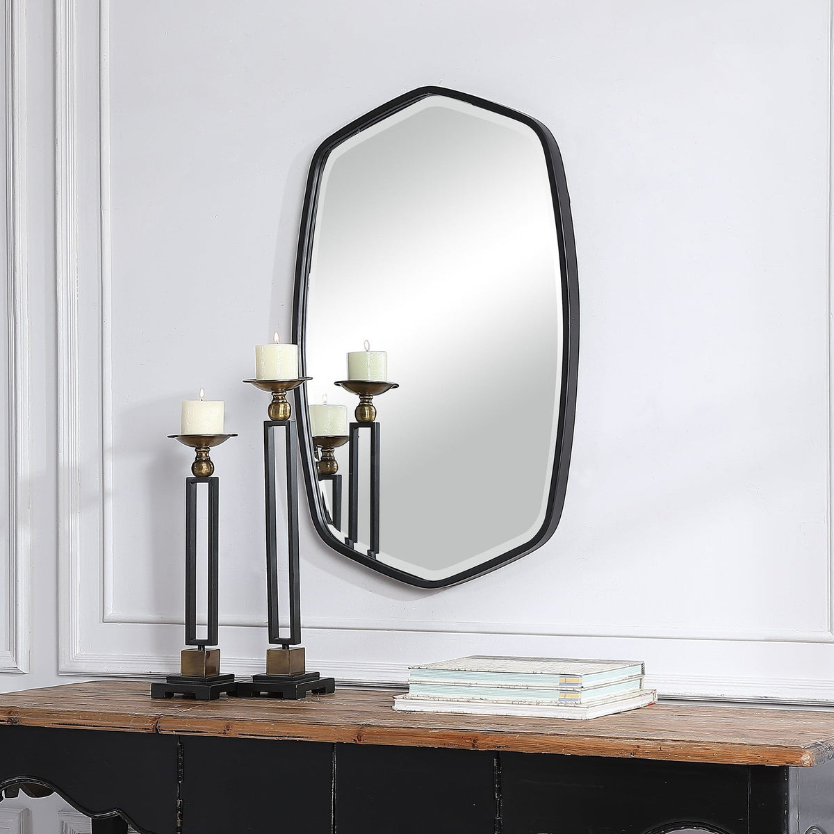 Uttermost Mirrors Duronia Black Iron Mirror House of Isabella UK