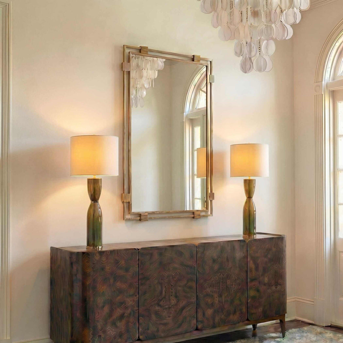 Uttermost Mirrors Elsher Vintage Gold Mirror House of Isabella UK