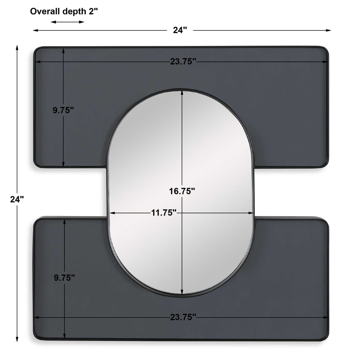 Uttermost Mirrors Embrace Square Mirror - 24x24 Smoke House of Isabella UK