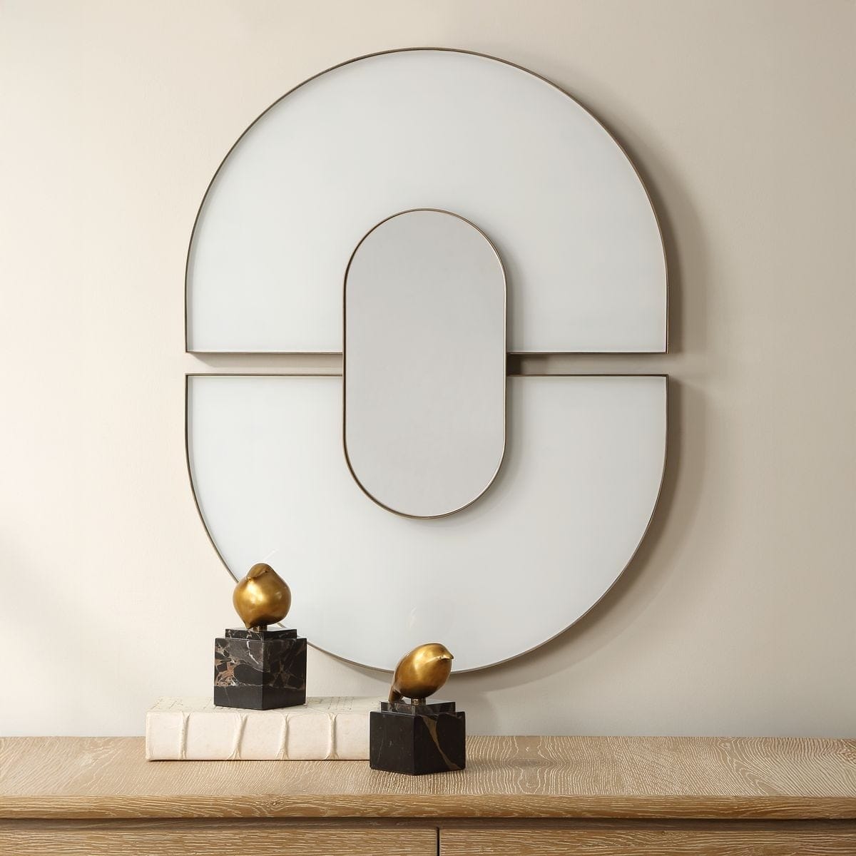 Uttermost Mirrors Encase Modern Oval Mirror in White House of Isabella UK