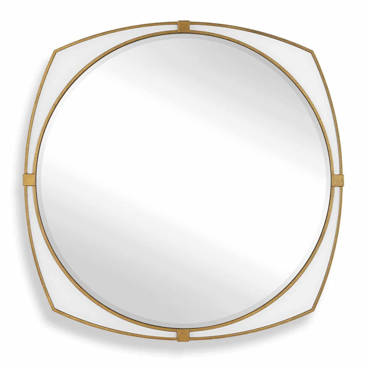Uttermost Mirrors Estella White Round Mirror House of Isabella UK