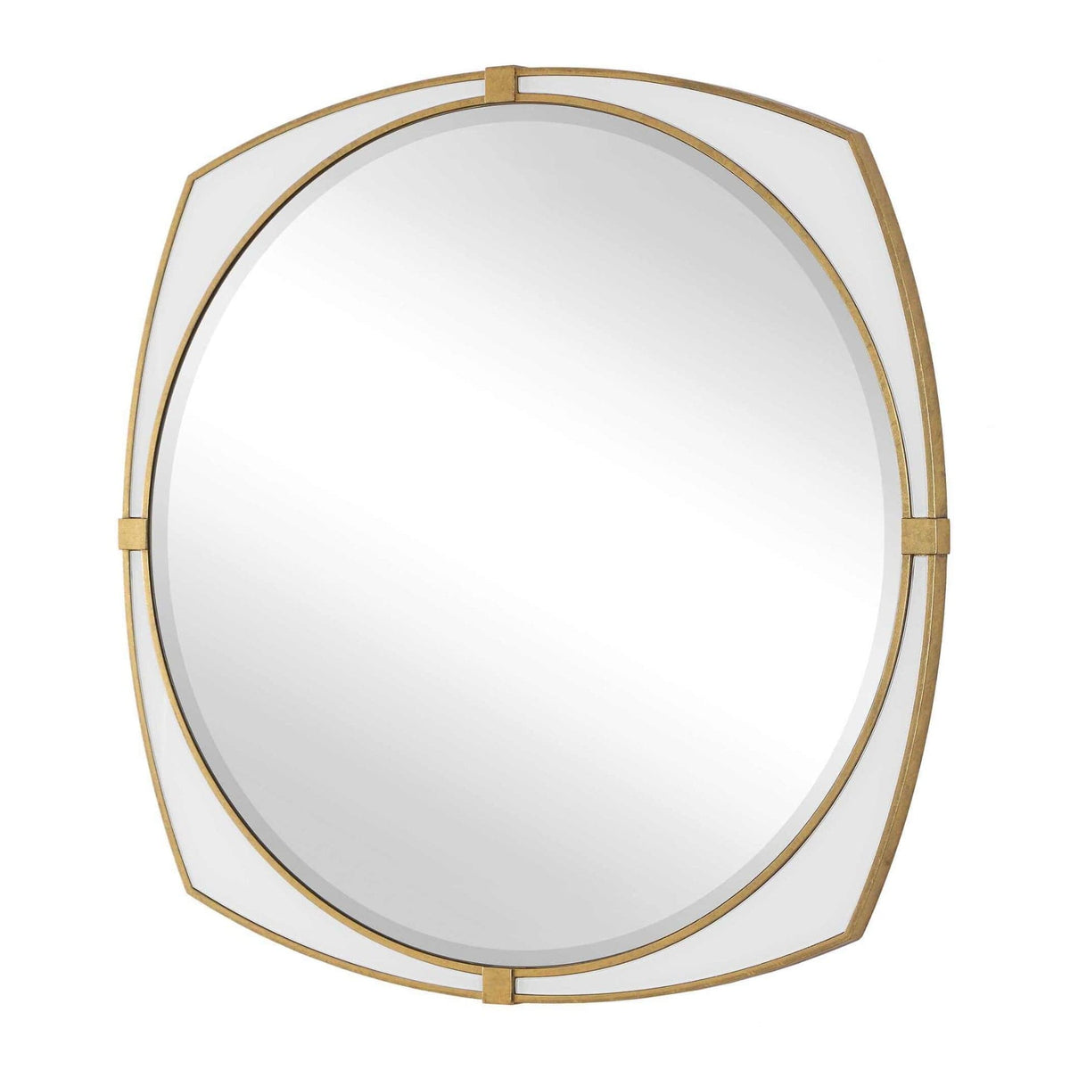 Uttermost Mirrors Estella White Round Mirror House of Isabella UK