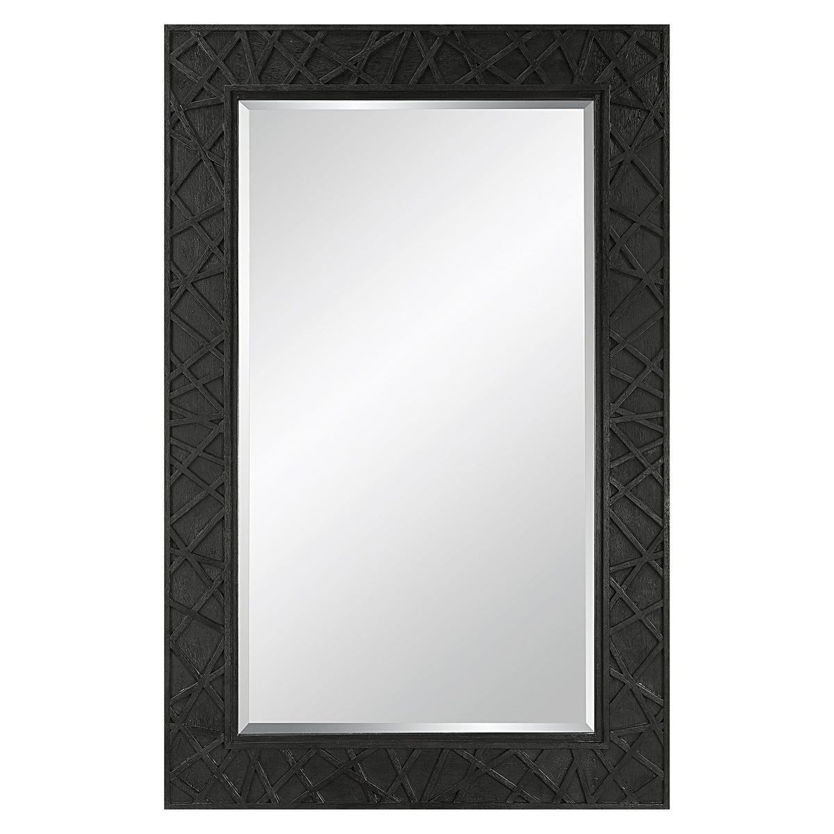 Uttermost Mirrors Everest Satin Black Mirror House of Isabella UK