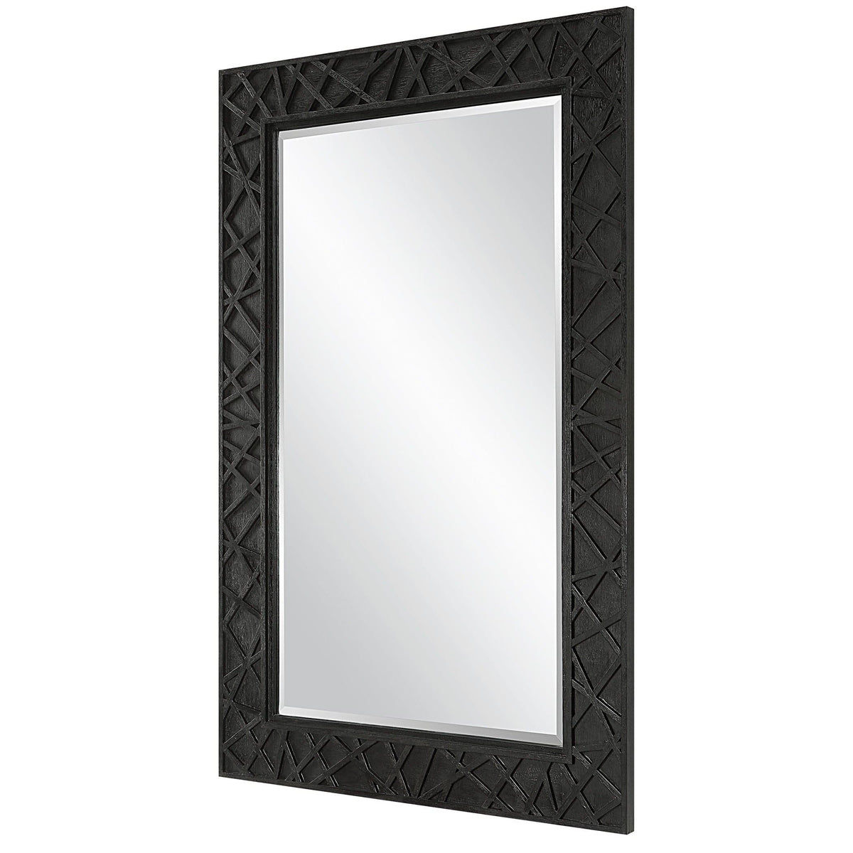Uttermost Mirrors Everest Satin Black Mirror House of Isabella UK