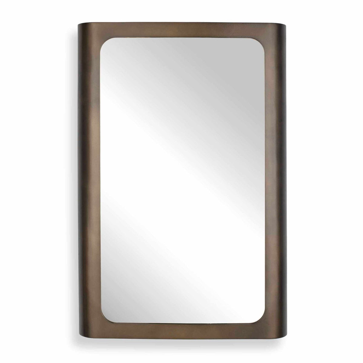 Uttermost Mirrors Fischer Curved Edge Gold Bronze Mirror House of Isabella UK