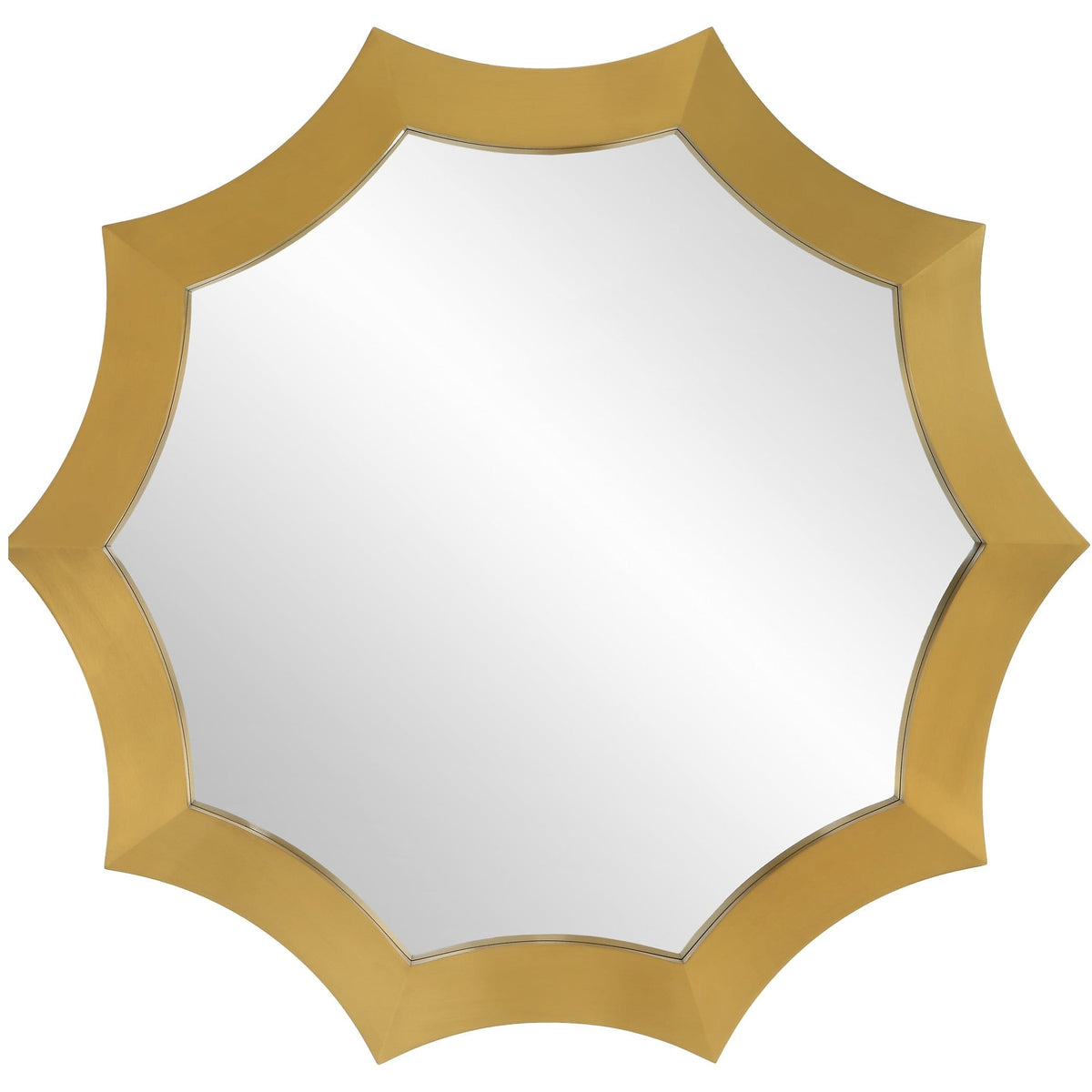 Uttermost Mirrors Flare Brushed Brass Round Mirror House of Isabella UK