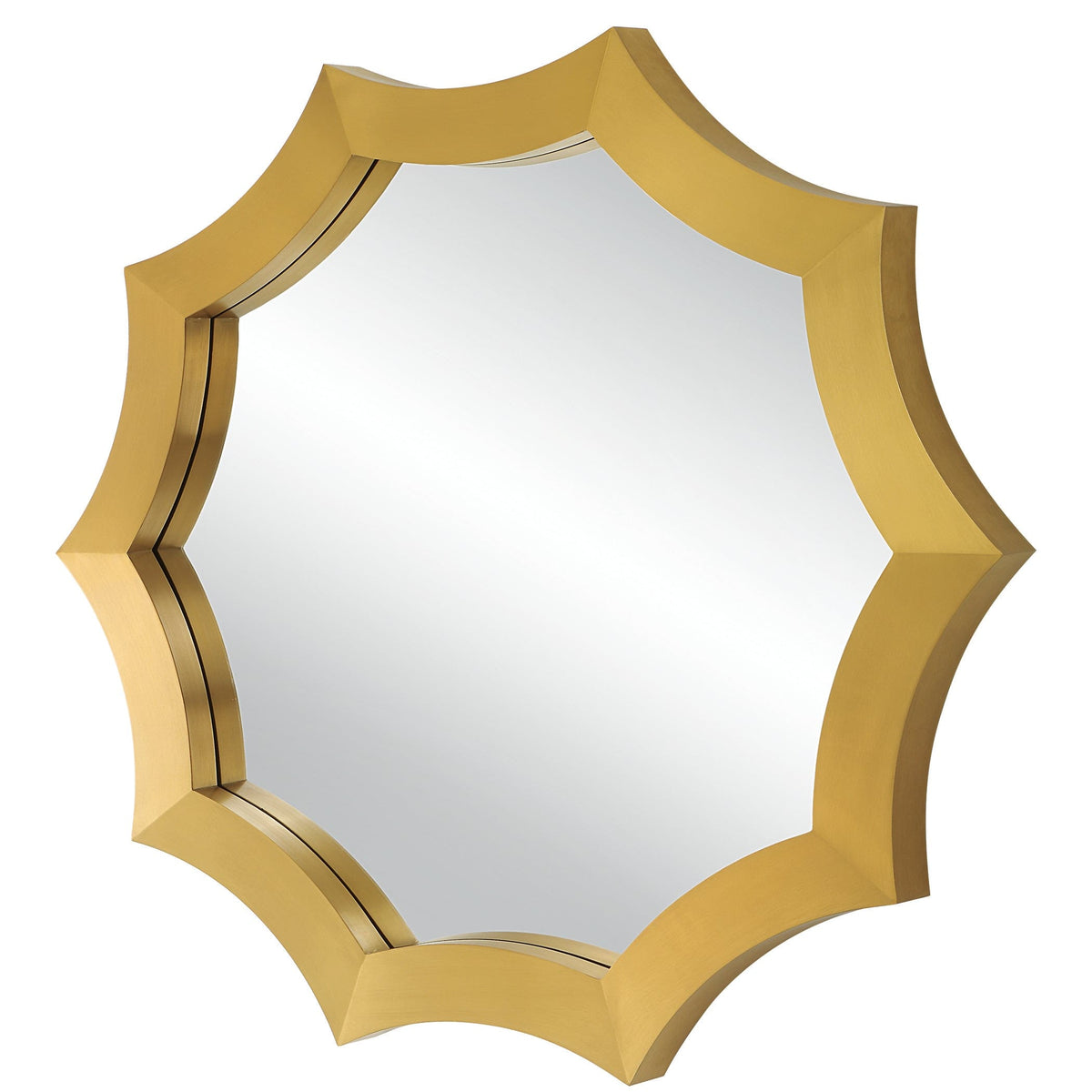 Uttermost Mirrors Flare Brushed Brass Round Mirror House of Isabella UK