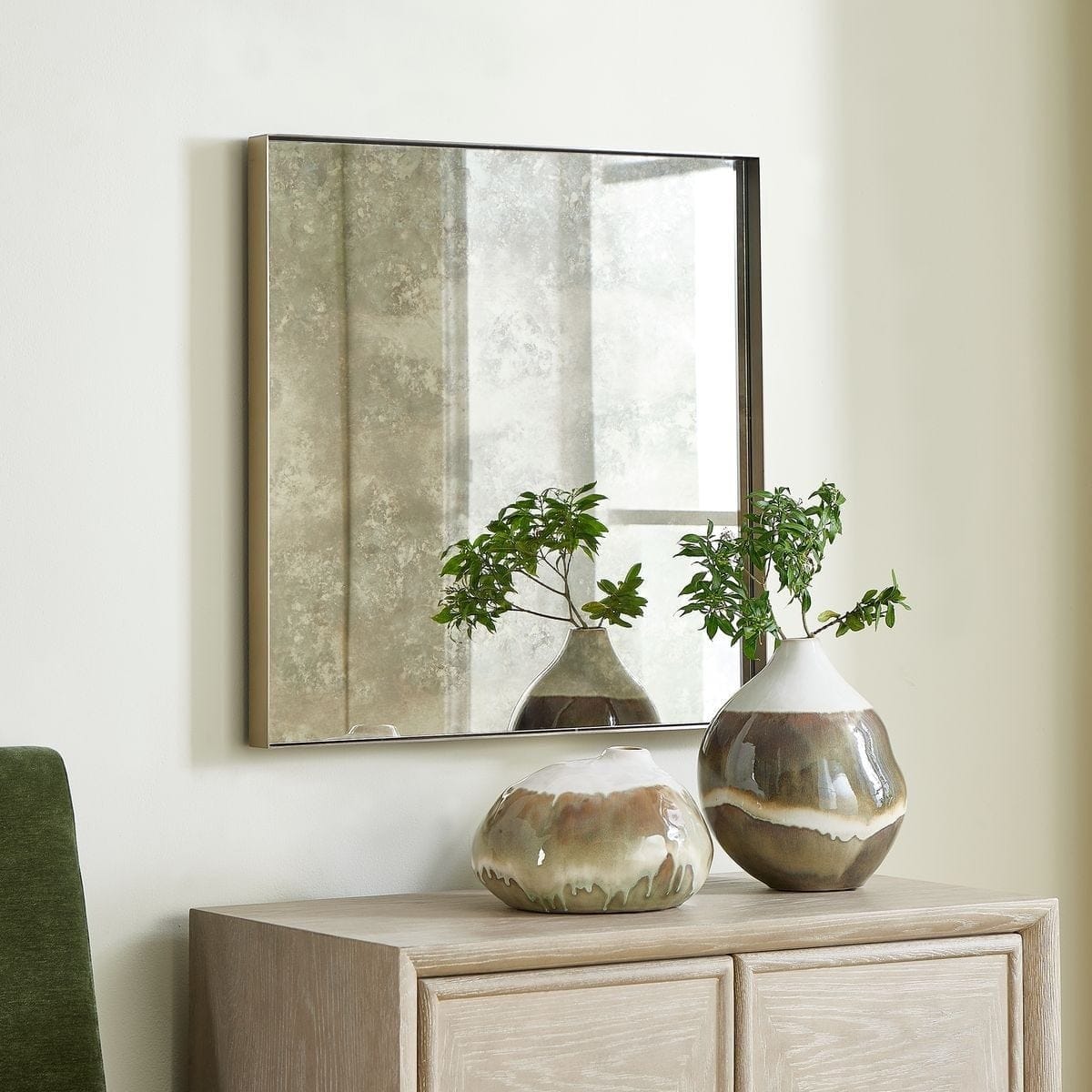 Uttermost Mirrors Fredric Square Antique Mirror House of Isabella UK