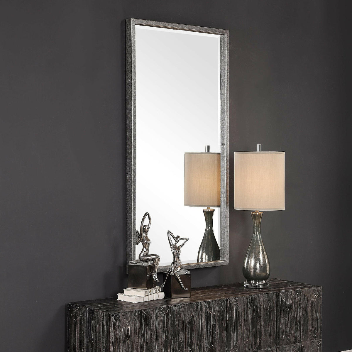 Gabelle Metallic Silver Mirror.