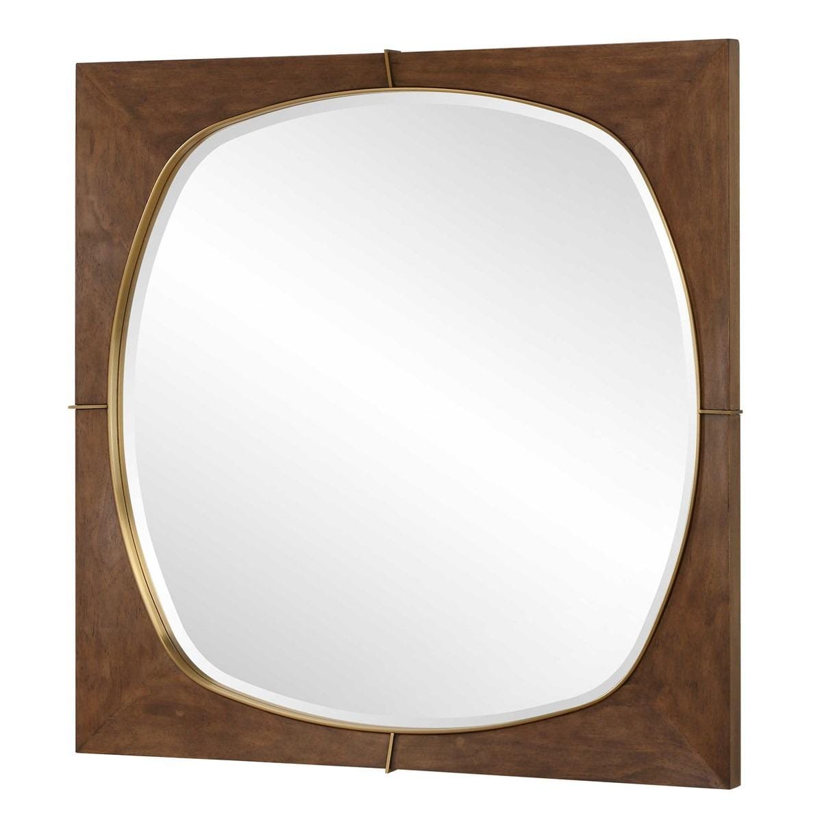 Uttermost Mirrors Garonne Square Walnut Mirror House of Isabella UK