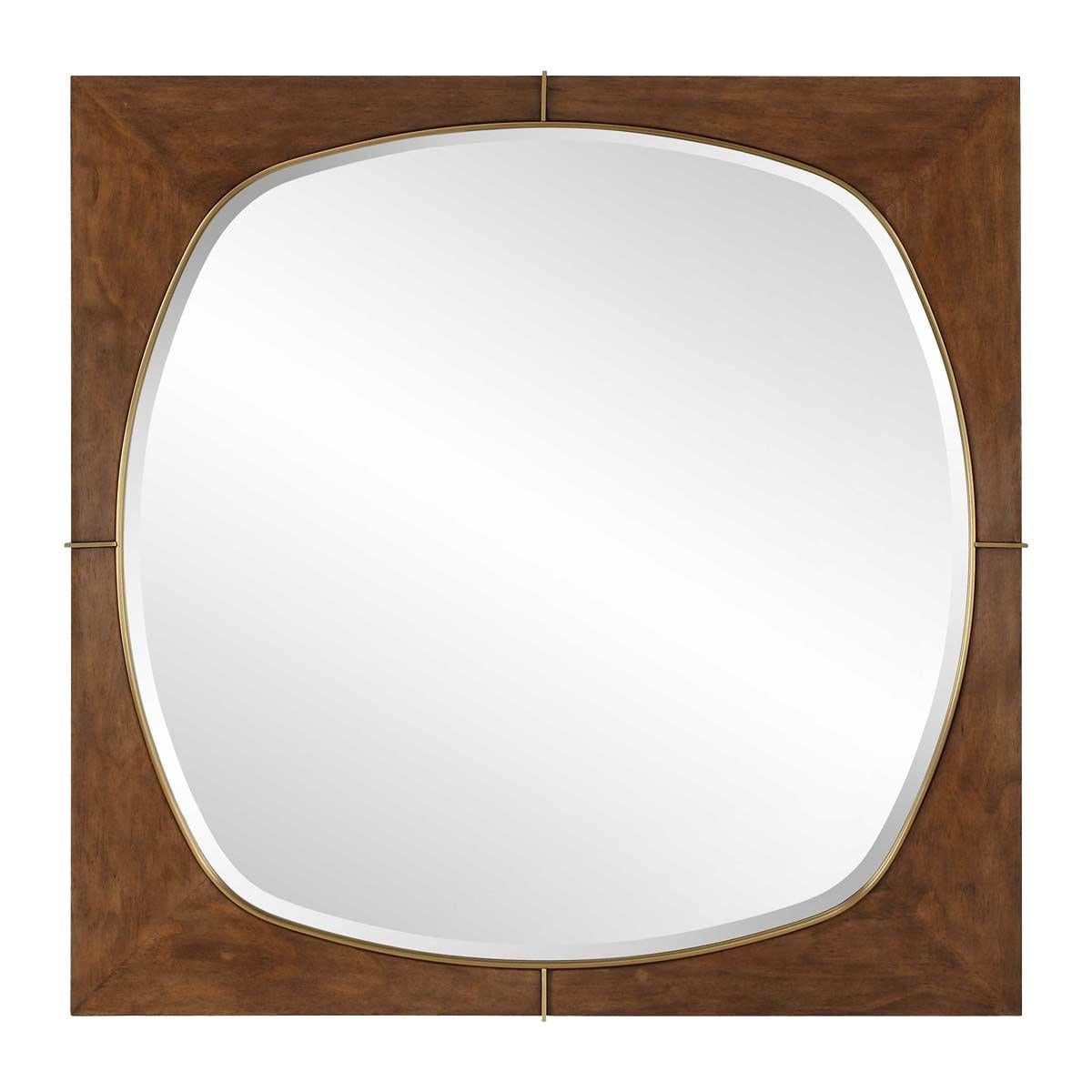 Uttermost Mirrors Garonne Square Walnut Mirror House of Isabella UK