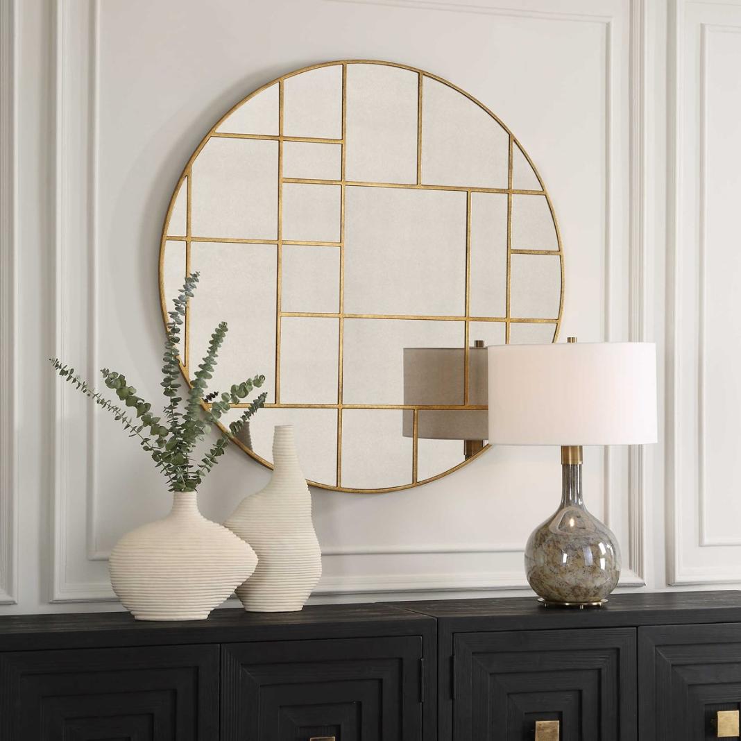 Uttermost Mirrors Geometric Round Mirror House of Isabella UK