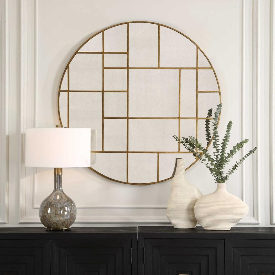Uttermost Mirrors Geometric Round Mirror House of Isabella UK