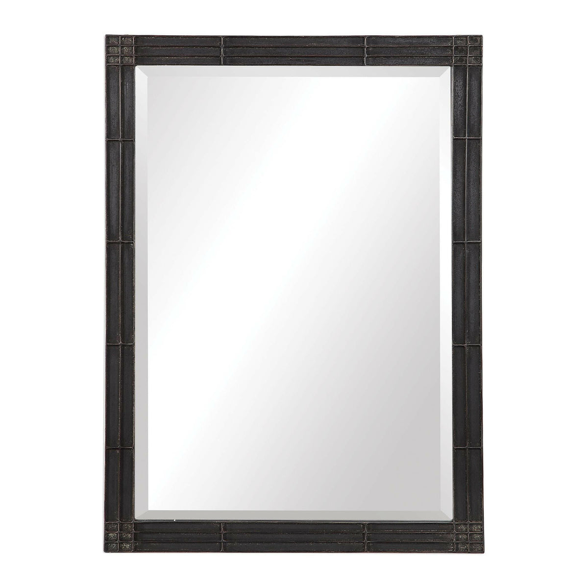 Gower Aged Black Vanity Mirror.