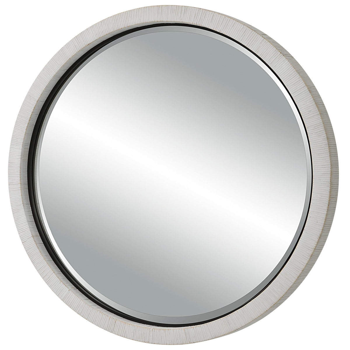 Uttermost Mirrors Granada Whitewash Round Mirror House of Isabella UK