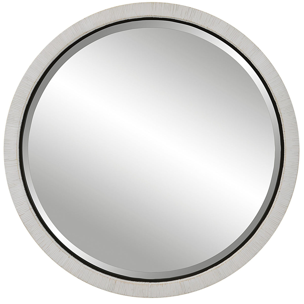 Uttermost Mirrors Granada Whitewash Round Mirror House of Isabella UK