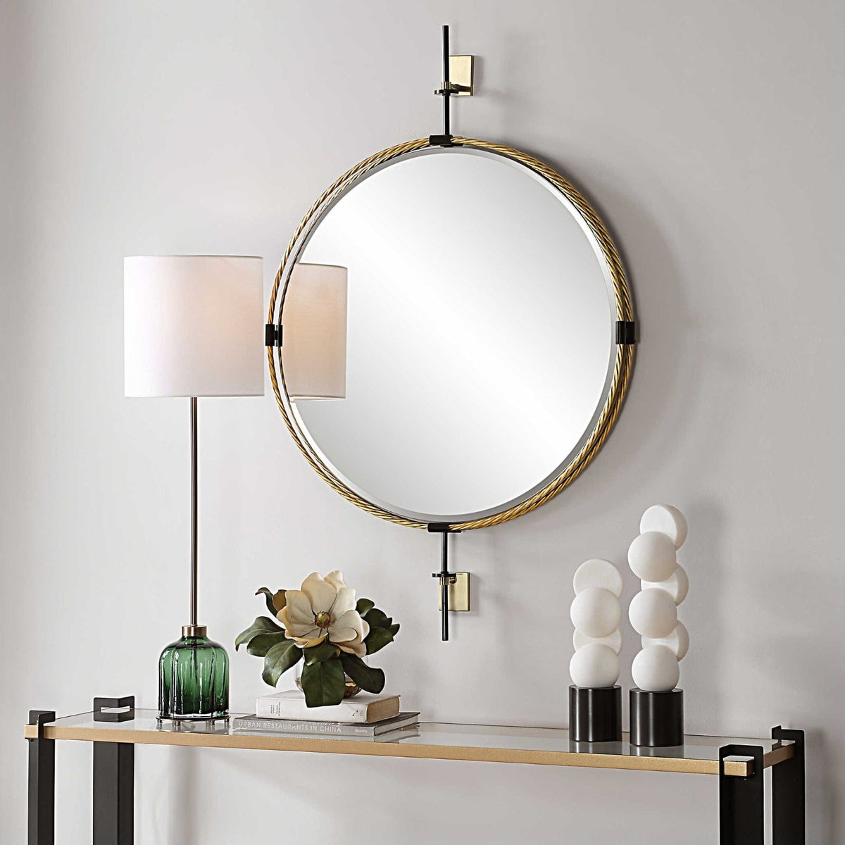 Uttermost Mirrors Guardrail Round Mirror House of Isabella UK