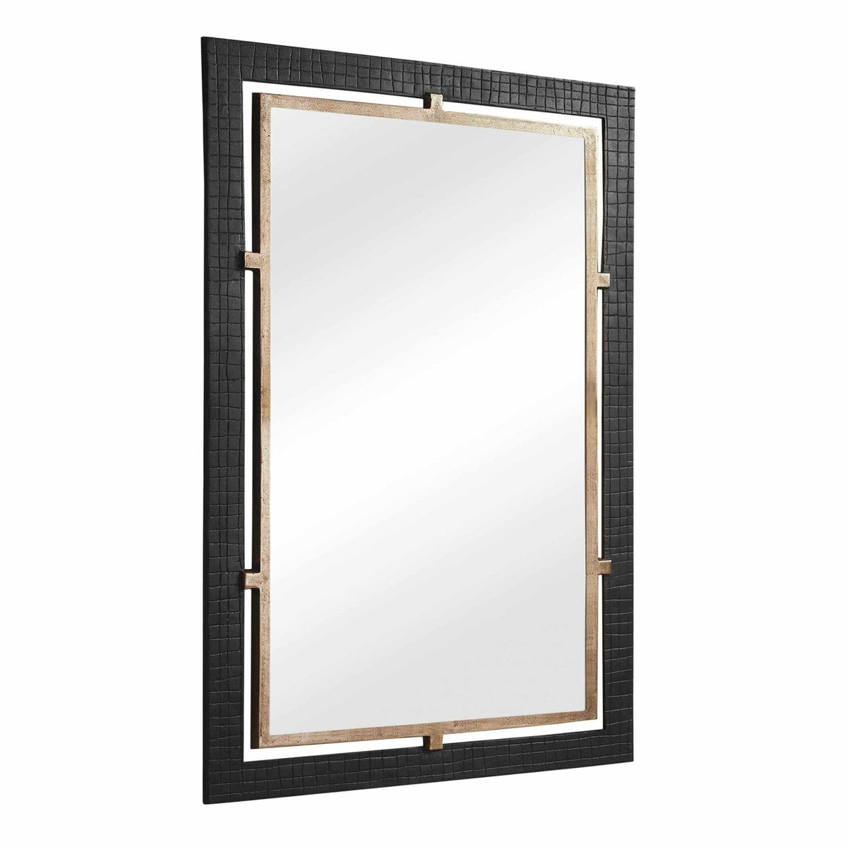 Uttermost Mirrors Guerra Walnut & Brass Mirror House of Isabella UK