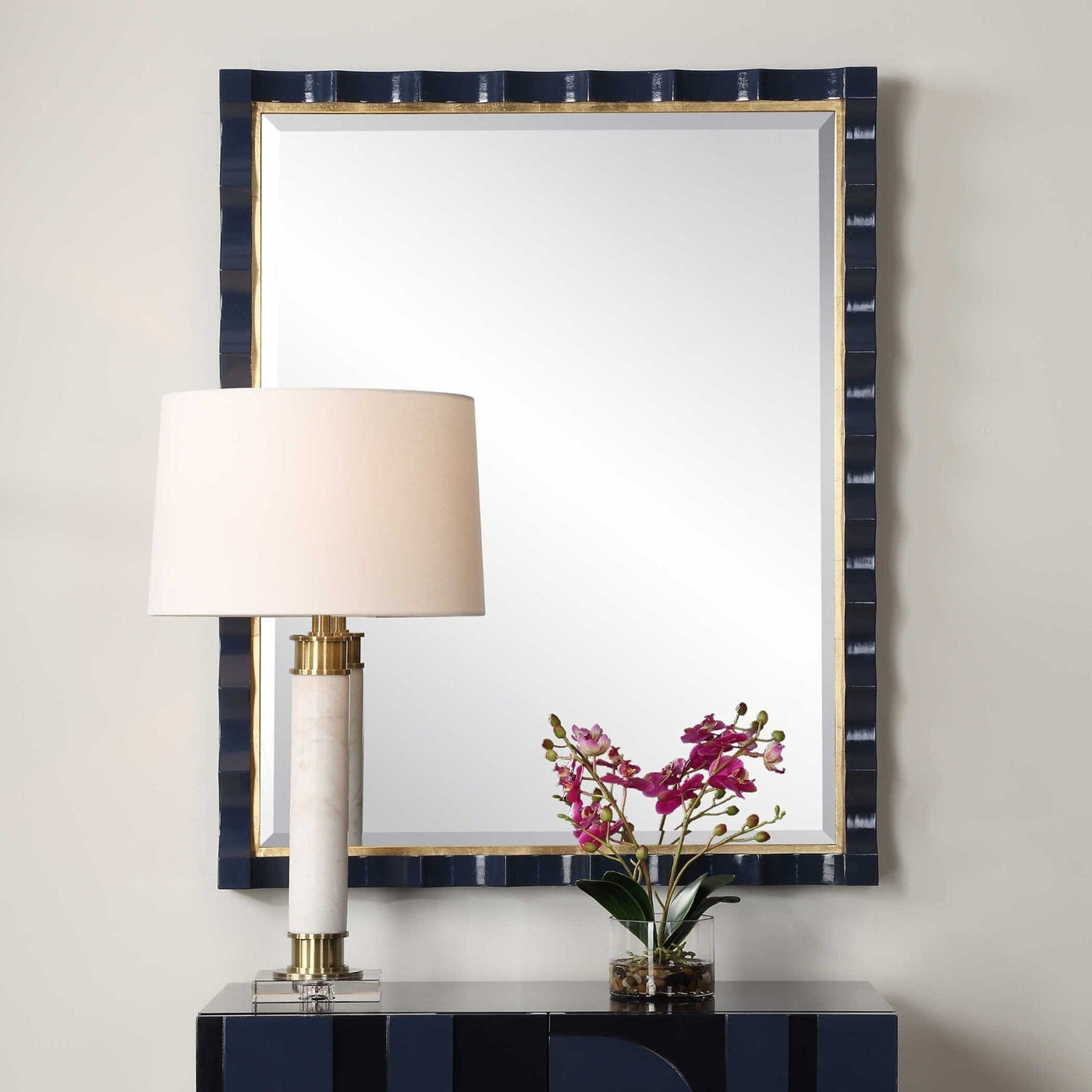 Uttermost Mirrors Gulf Mirror in Navy House of Isabella UK