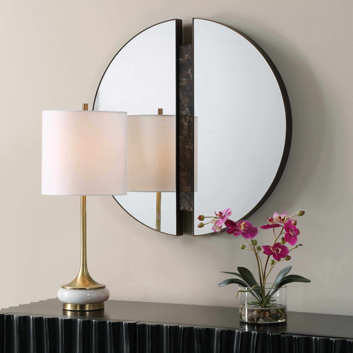 Uttermost Mirrors Hanover Divided Round Mirror House of Isabella UK