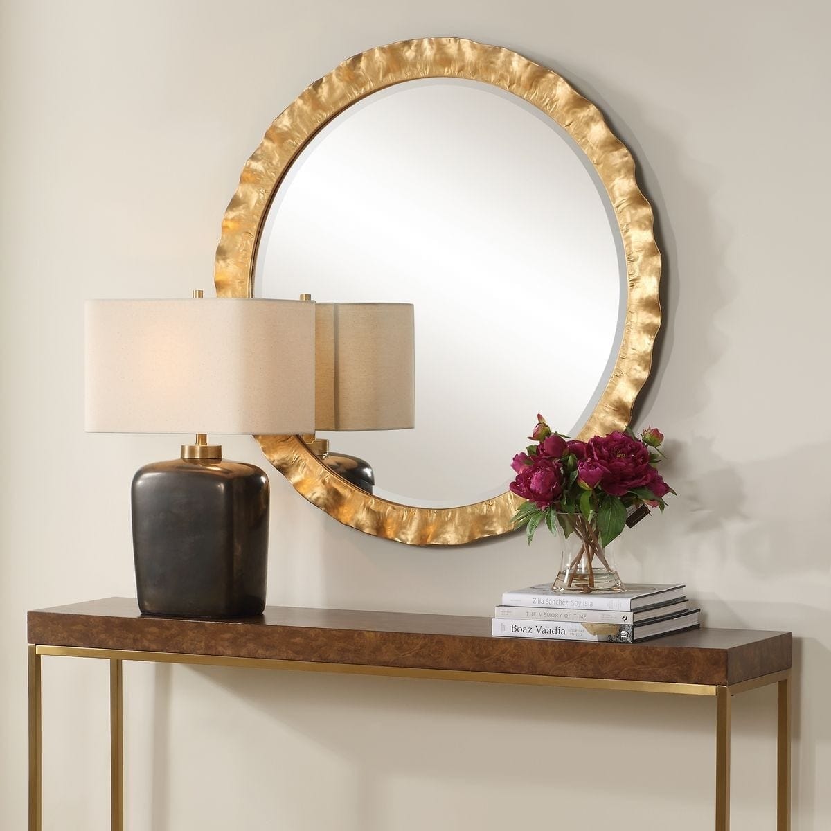 Uttermost Mirrors Haya Round Gold Mirror House of Isabella UK
