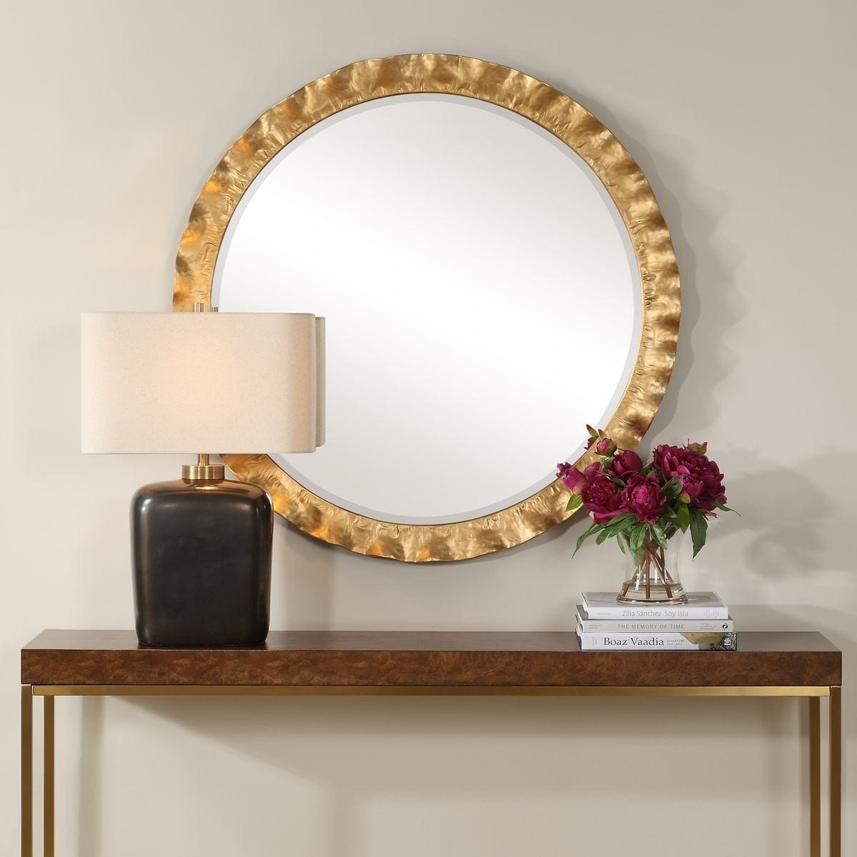 Uttermost Mirrors Haya Round Gold Mirror House of Isabella UK