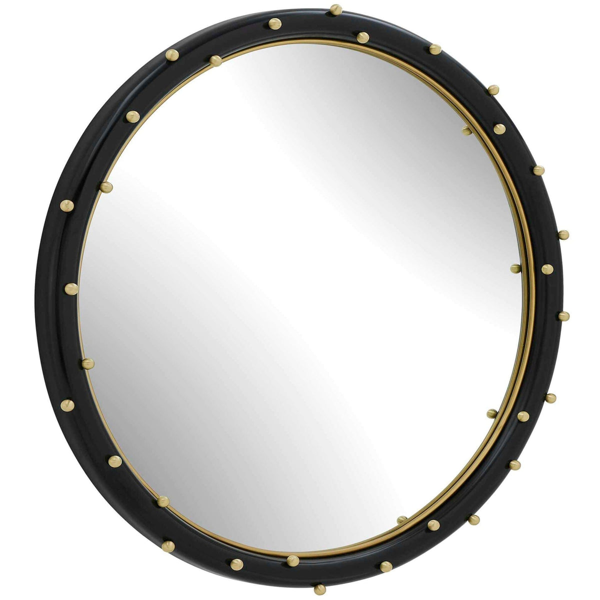 Uttermost Mirrors Helia Brass Round Mirror House of Isabella UK