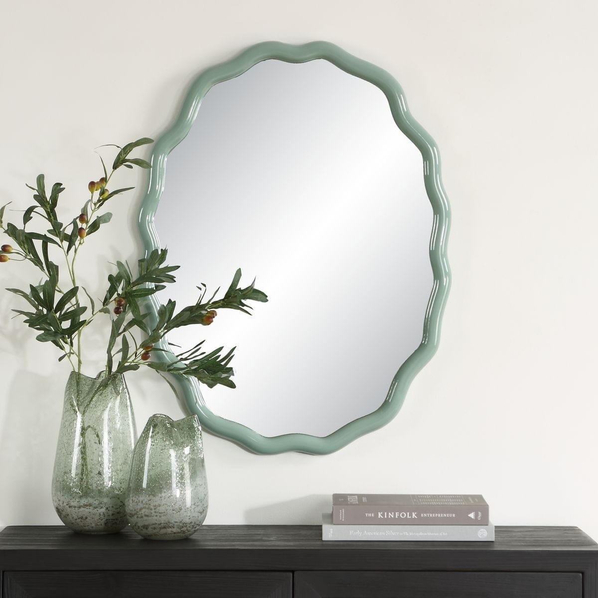 Uttermost Mirrors Isly Oval Mirror in Robin's Egg Blue House of Isabella UK