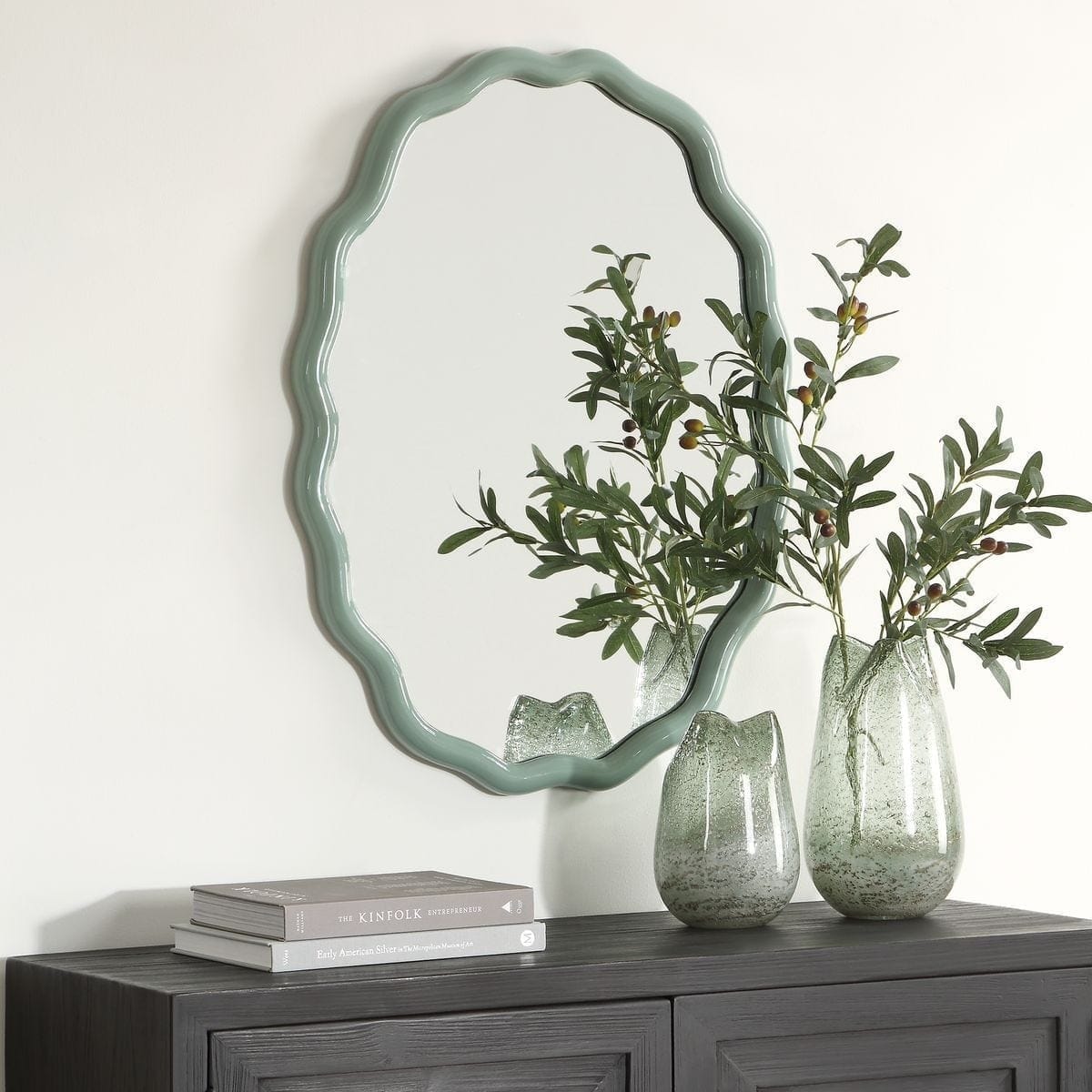 Uttermost Mirrors Isly Oval Mirror in Robin's Egg Blue House of Isabella UK