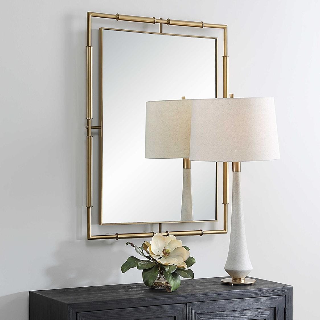 Uttermost Mirrors It's All Connected Rectangle Brass Mirror House of Isabella UK