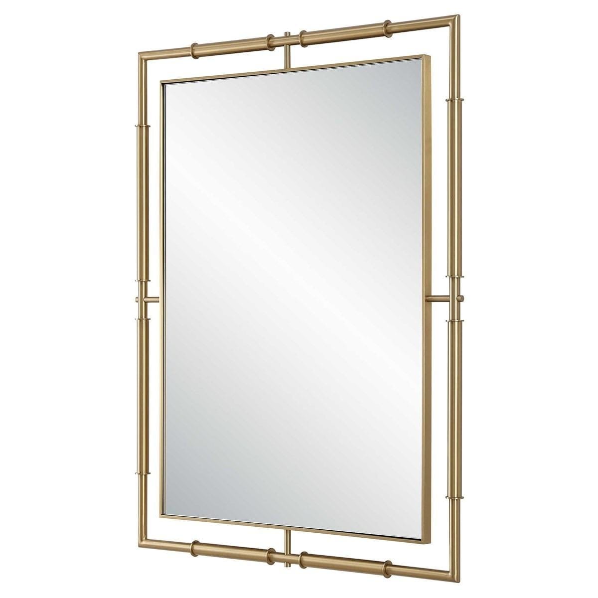 Uttermost Mirrors It's All Connected Rectangle Brass Mirror House of Isabella UK