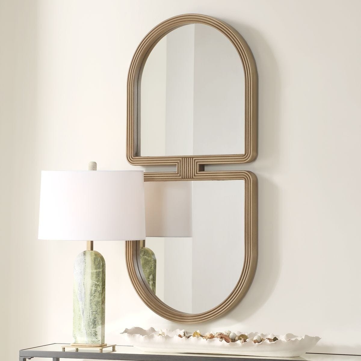 Uttermost Mirrors Jacques Art Deco Gold Mirror House of Isabella UK