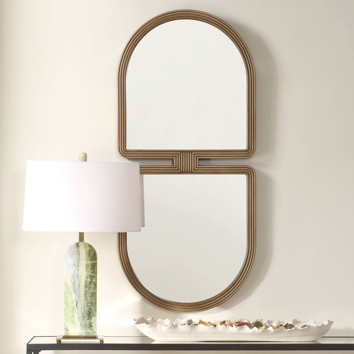 Uttermost Mirrors Jacques Art Deco Gold Mirror House of Isabella UK