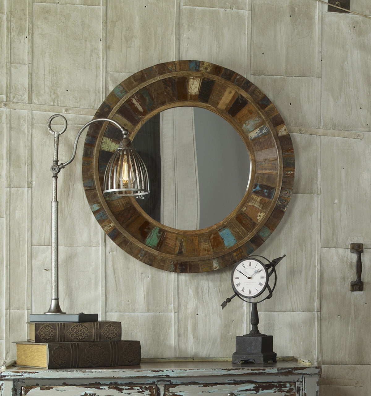 Uttermost Mirrors Jeremiah Round Wood Mirror House of Isabella UK